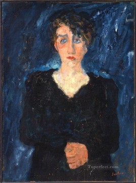 表現主義 Painting - 女性の肖像画 チャイム・スーティン表現主義